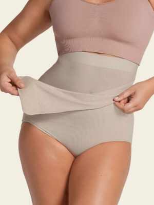High-Waisted Firm Compression Post Surgical Panty with Adjustable Belly Wrap