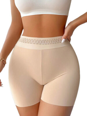 Solid Color Hip-Lifting And Tummy-Control Shorts