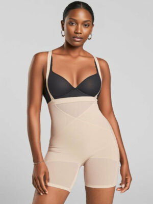 PowerMesh X Panel High-Waist Shorts
