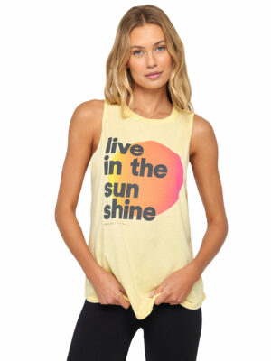 Spiritual Gangster Sunshine Jade Muscle Tank
