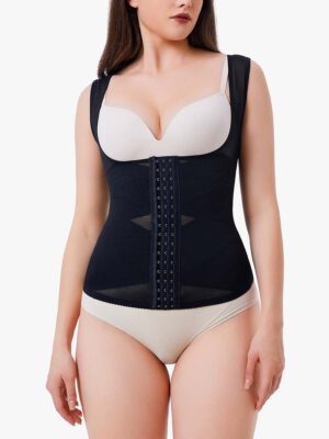 Mesh Tummy Control Waist Trainer Breathable Open Bust Shapewear Vest