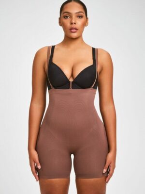 PowerMesh High-Waist Sculpting Shorts