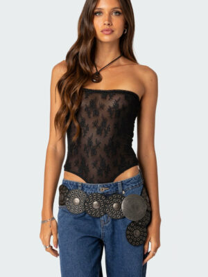 Alina Sheer Lace Bodysuit
