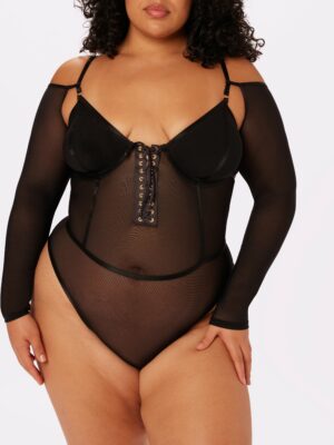 Sheer Sculpt Convertible Sleeve Bodysuit | Silky Mesh | Archive (Eightball)