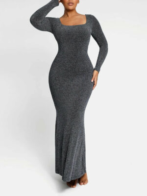Gleaming Long Sleeve Mermaid Shaping Dress