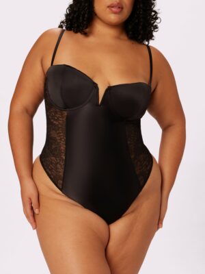 Luminous Contour Demi Bodysuit | Glow Satin | Archive (Eightball)