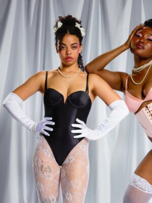 Sheer Sculpt Demi Bodysuit | Glow Satin | Archive (Eightball)