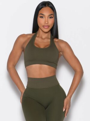 Rib Backless Bra