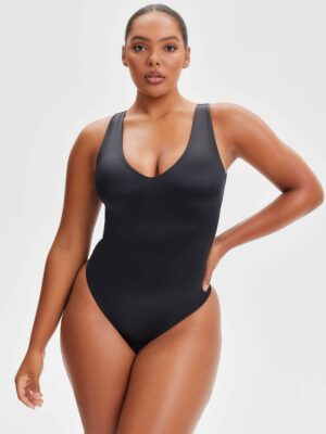 SatinSculpt Tank Bodysuit Thong