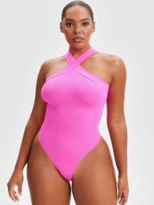 SculptingBodysuit Crossover Halter Thong