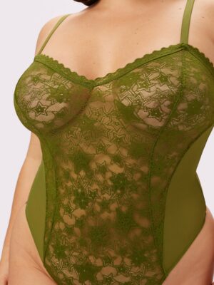 Sweet Romance Lace Bodysuit | Soft Lace in Stars | Archive (Vine)