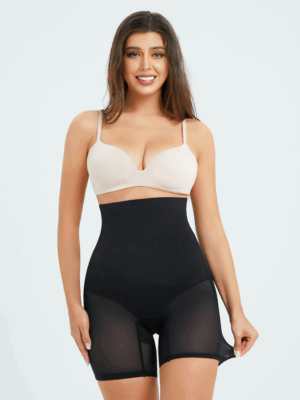 Seamless Mesh Anti-Slip High Waist Hip Lifting Thigh Slimmers