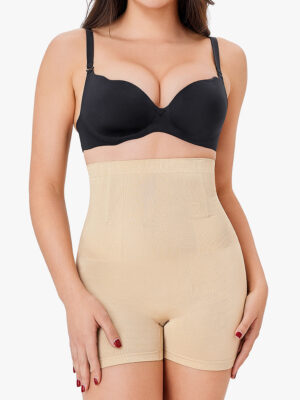 Super Soft Seamless Cotton High Waist Belly-Control Thigh Slimming Shorts