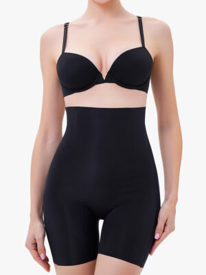 Women's High-Waisted Viscose Seamless Belly Lift Non-Roll-Up Thigh Slimmers