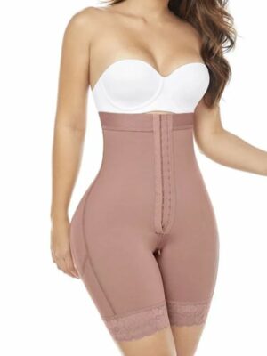 High Waist Tummy Control Adjustable Front Closure Shorts