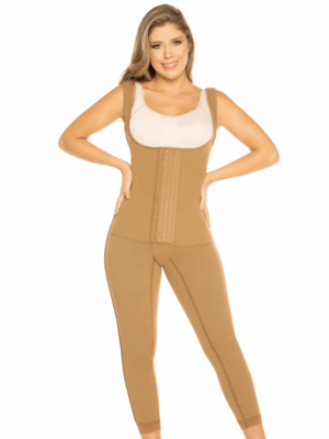 Equilibrium Post Op One Piece Girdle High Back - Brown