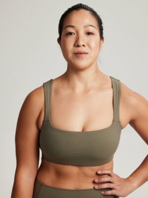 Square Neck Bra in Avocado