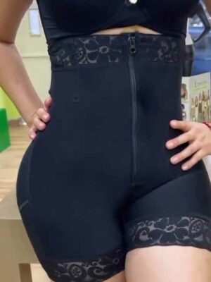 High Waist Zipper Butt Lift Short