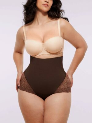 Bare Essentials™ MeshSmooth™ High-Waisted  Sheer Lace Brief