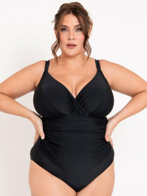 Adella Calypso Plunge Control Swimsuit Black