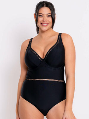 Curvy Kate First Class Multiway Plunge Swimsuit Black