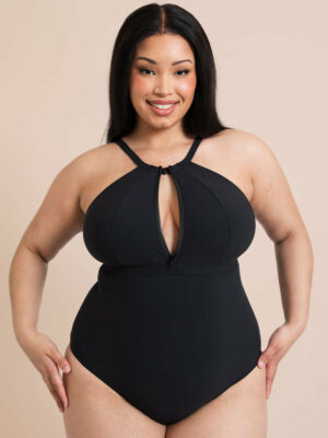 Curvy Kate Zip Tide Non-Wired Multiway Swimsuit Black