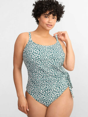 Summer Cheetah Stella Side Tie Underwire Tankini Top C-DD