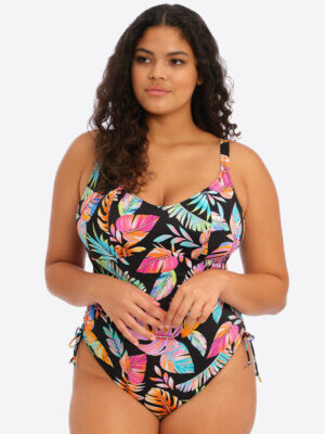 Elomi Tropical Falls Non-Wired Swimsuit Black