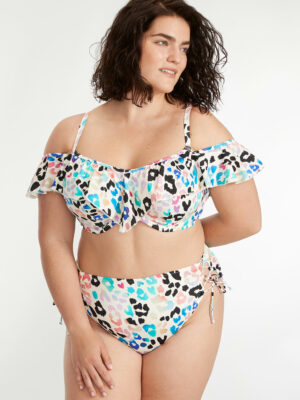Plus Size Party Bay Ruffle Underwire Bikini Top