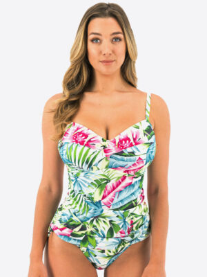 Fantasie Langkawi Twist Front Tankini Top White Print