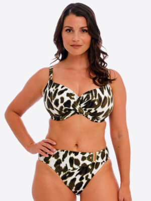 Fantasie Cabo Verde Full Cup Bikini Top Cactus Green Animal Print