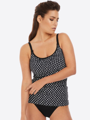 Fantasie Santa Monica Scoop Neck Tankini Black/White