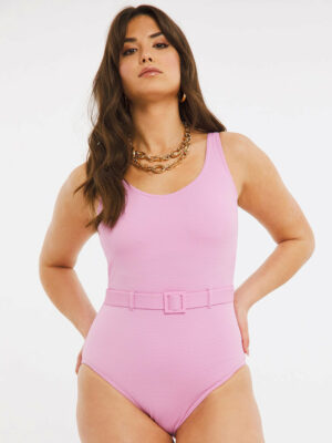 Figleaves Manhattan Underwired Swimsuit Pink