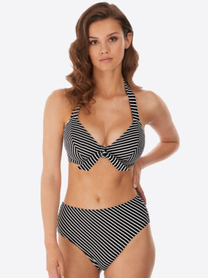 Freya Beach Hut Halter Bikini Top Black