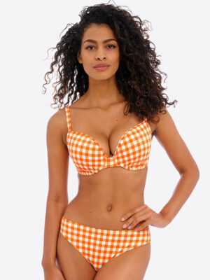 Freya Check In Moulded Bikini Top Zest