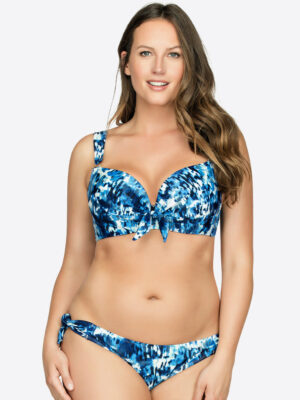 Parfait Oceane Moulded Balconette Bikini Top Splash Print Blue