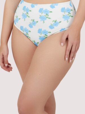 Amelia Mix & Match Watercolour Floral High Waisted Bikini Bottom