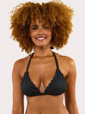 Sophia Fuller Bust Mix & Match Black Scallop Triangle Bikini Top