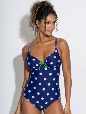 Pour Moi Beach House Swimsuit Navy/Green