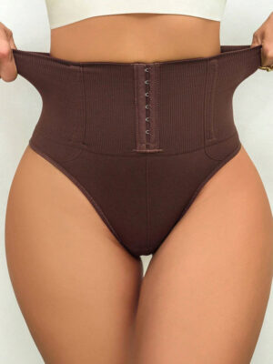 High Waist Seamless Single Breasted Shaping Thong
