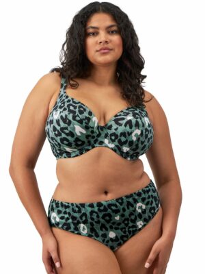 Elomi Jungle Bay UW Plunge Bikini Top Olive
