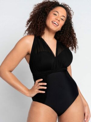 Curvy Kate Wrapsody Bandeau Swimsuit Black